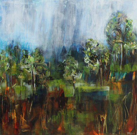 Rosemary Eagles nz contemporary landscape art, wetlands